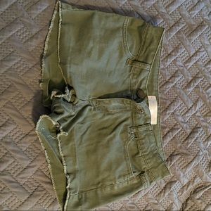 Army green shorts size 3.